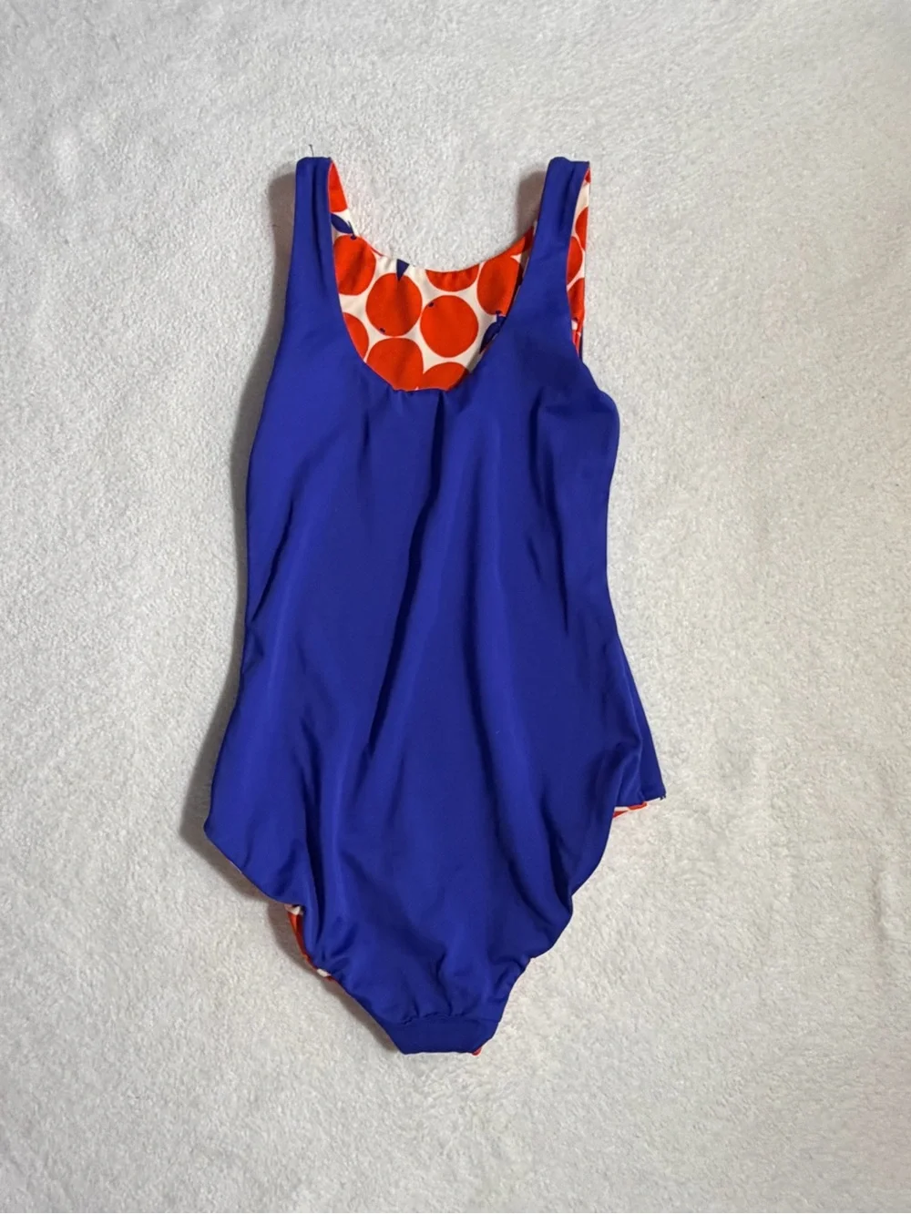 Hanna Andersson Reversible Orange Fruit Print Swimsuit Sz 120 (6/7)